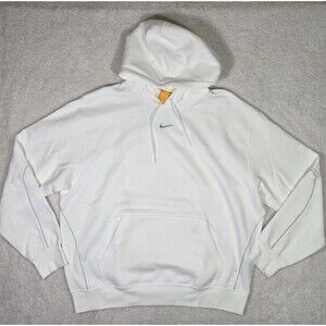 Nike x Drake NOCTA Mens 2XL White Fleece Reflective Hoodie HV5310-100 XXL